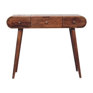 Brown Round Storage Tables - Nora Lane Home furniture - Solid wood - 19.69 x 43.31 x 13.78 in