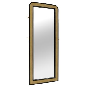 Rattan Wall Mirror - Nora Lane Home furniture - Rattan detail, Glass detail - 82 x 38 x 6 in