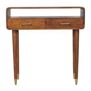 Brown Console Table - Nora Lane Home furniture - Solid wood - 39.37 x 17.72 x 13.78 in
