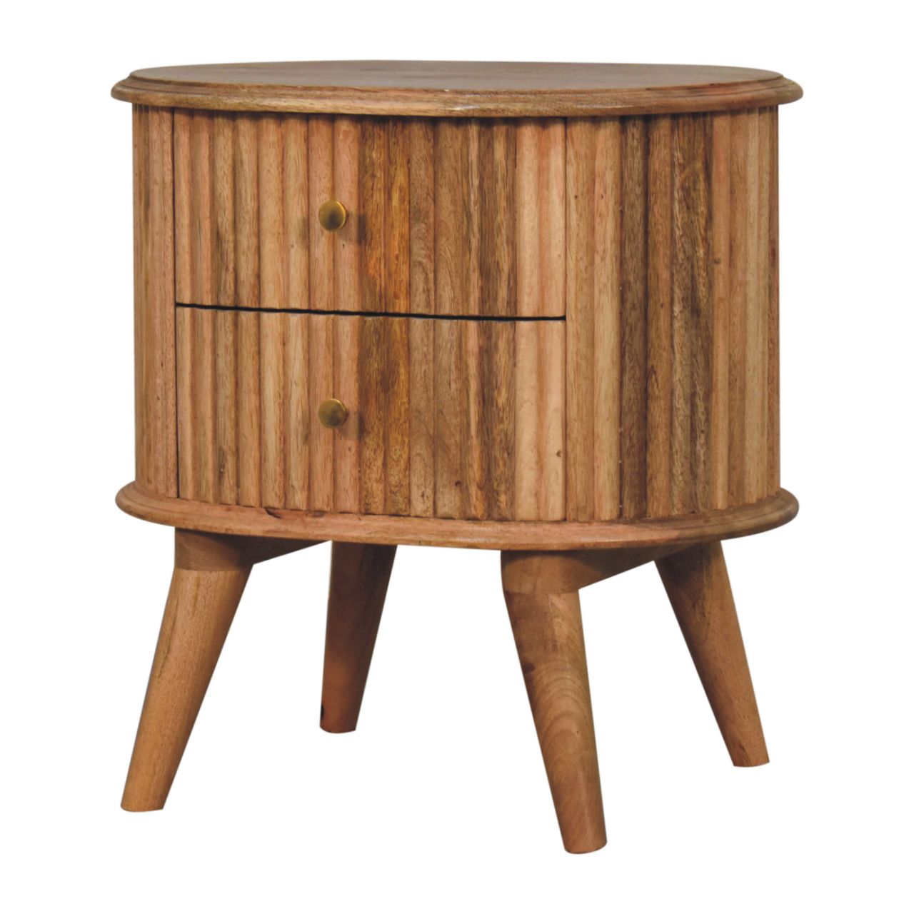 Brown Storage Nightstand - Nora Lane Home furniture - Solid wood - 22.83 x 17.72 x 17.72 in