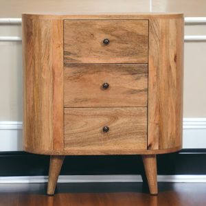Natural Wood Storage Cabinet - Nora Lane Home furniture - Solid wood - 15.75 x 27.56 x 22.83 in