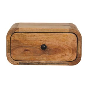 Natural Wood Storage Floating Nightstand - Nora Lane Home furniture - Solid wood - 15.7 x 13.7 x 9.84 in