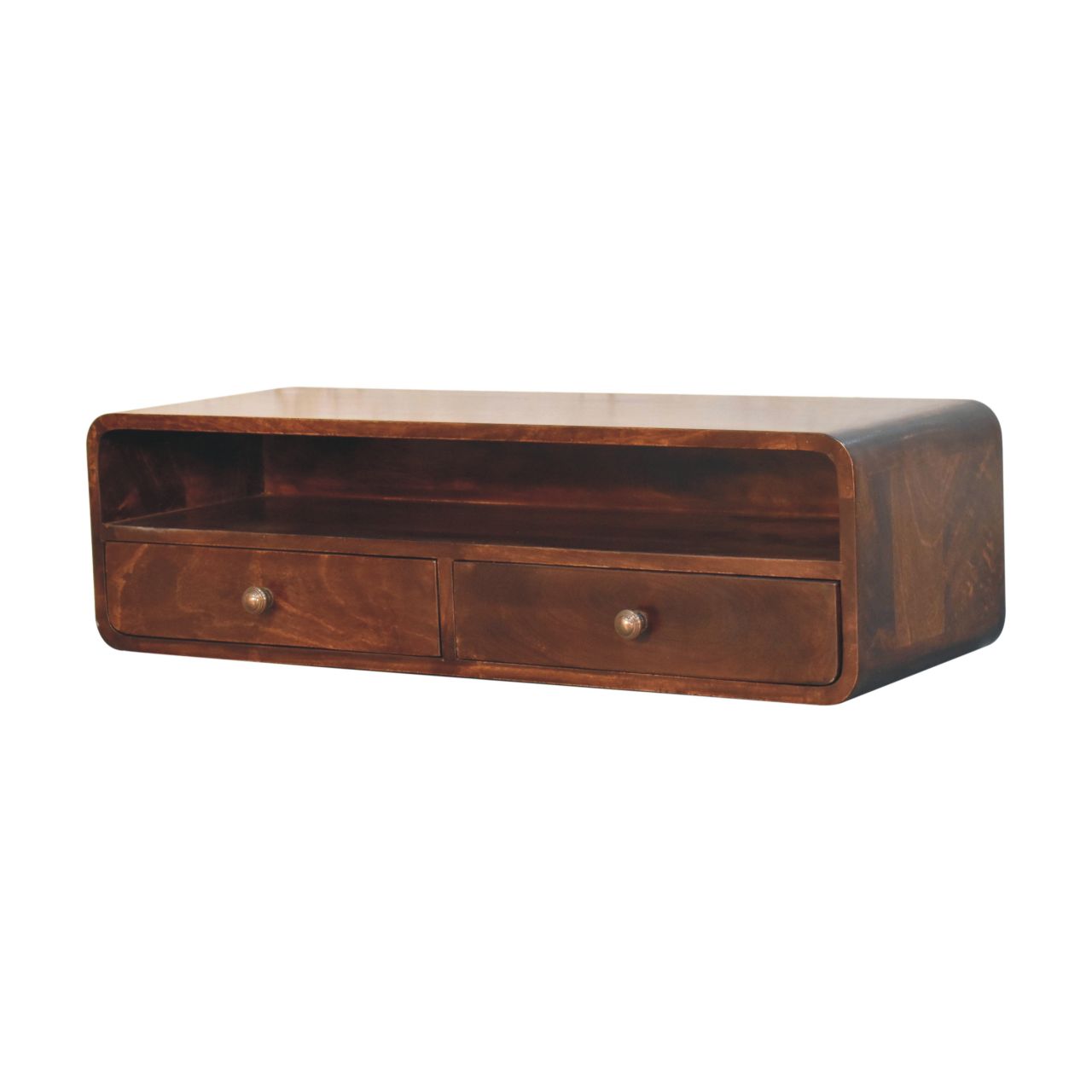 Walnut Storage Tables - Nora Lane Home furniture - Solid wood, Walnut finish - 16.54 x 39.37 x 13.78 in