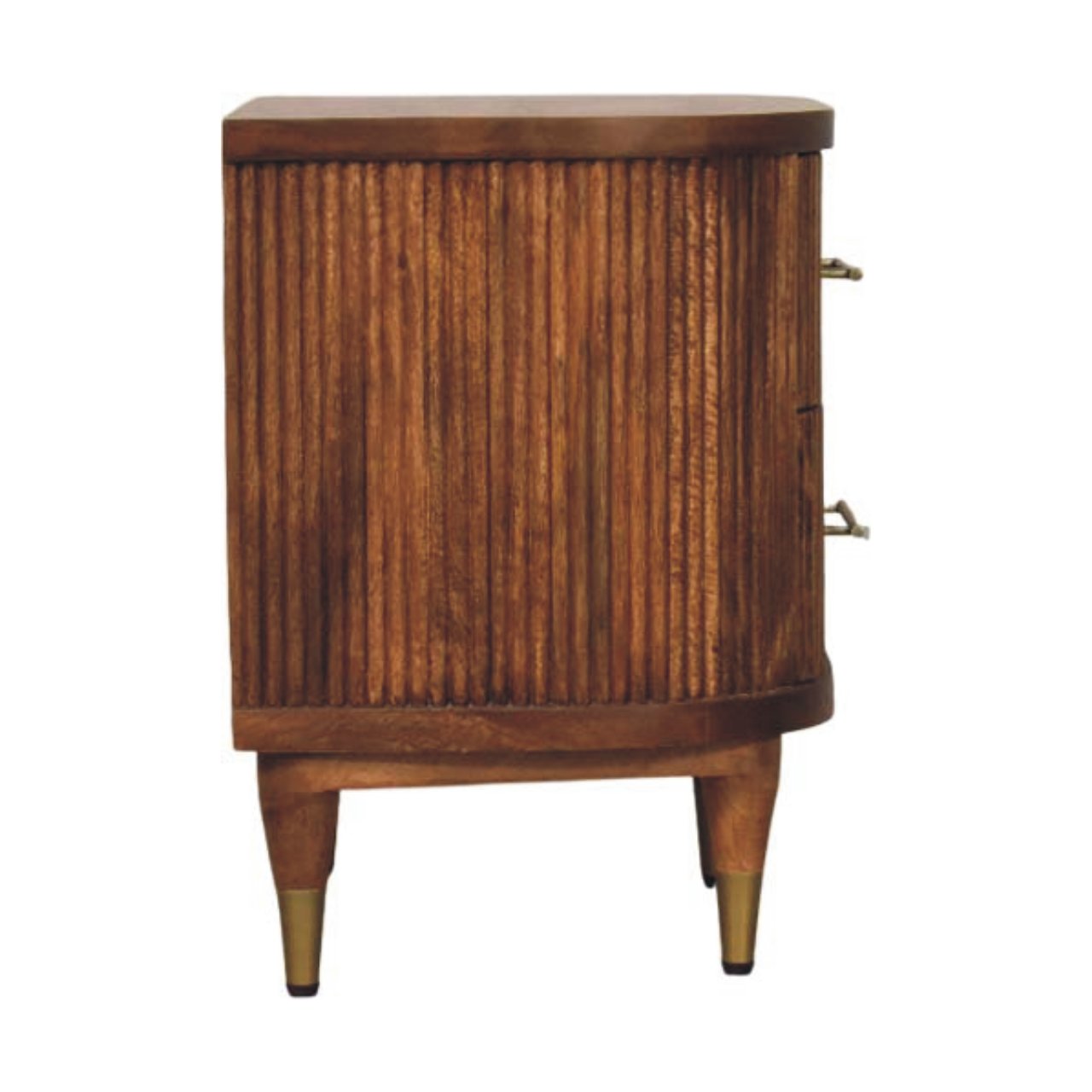 Brown Storage Nightstand - Nora Lane Home furniture - Solid wood - 19.7 x 25.6 x 19.7 in