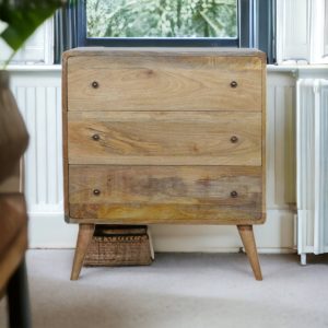 Natural Wood Storage Cabinet - Nora Lane Home furniture - Solid wood - 32.28 x 17.72 x 27.56 in