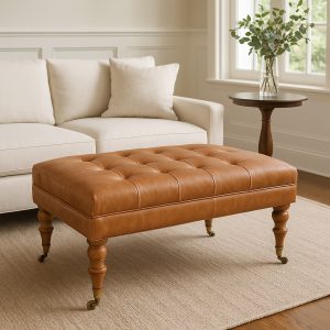 Brown Storage Bench - Nora Lane Home furniture - Solid wood, Walnut finish - 27.56 x 39.37 x 21.65 in