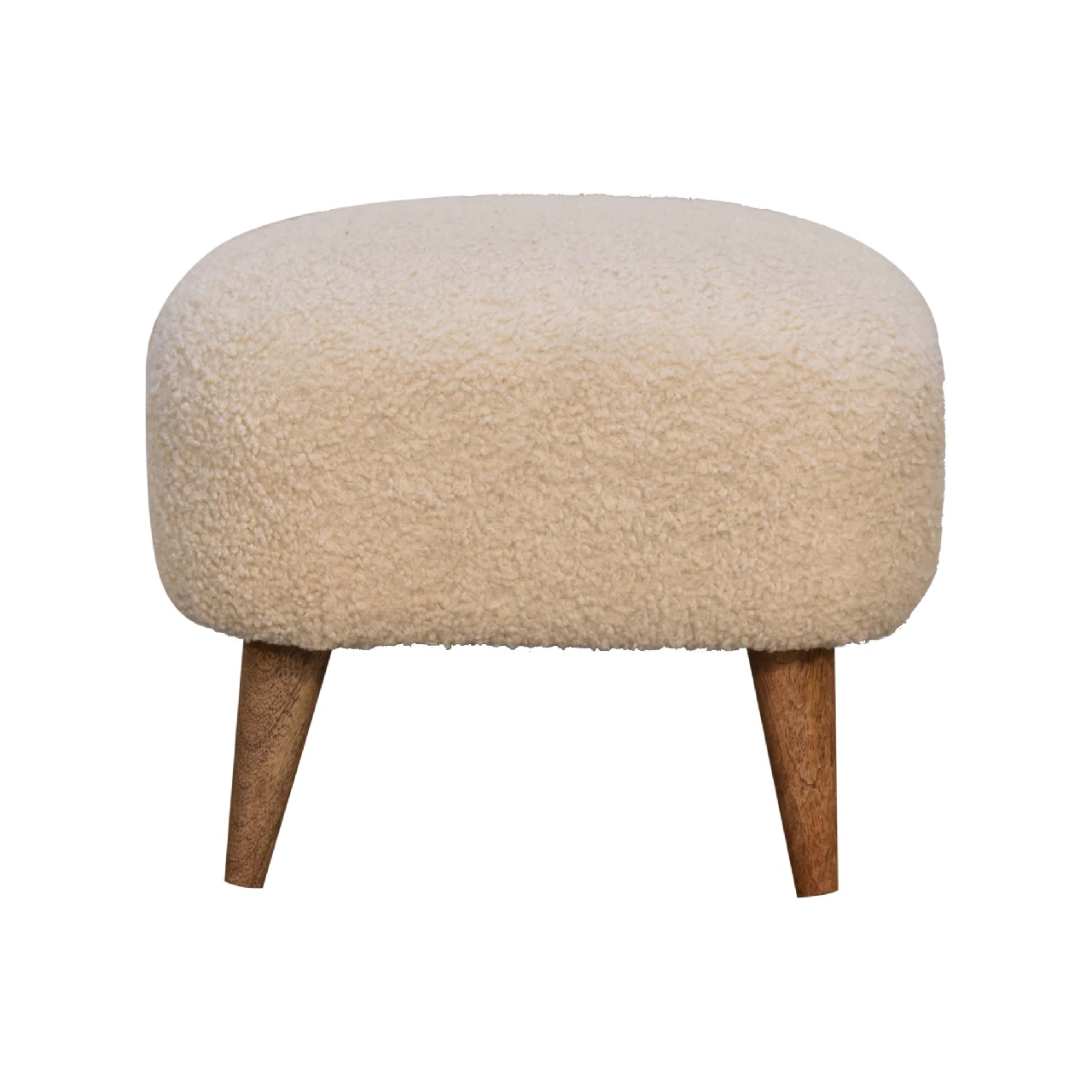 Brown Boucle Storage Bench - Nora Lane Home furniture - Solid wood, Upholstered - 19.69 x 19.69 x 9.84 in