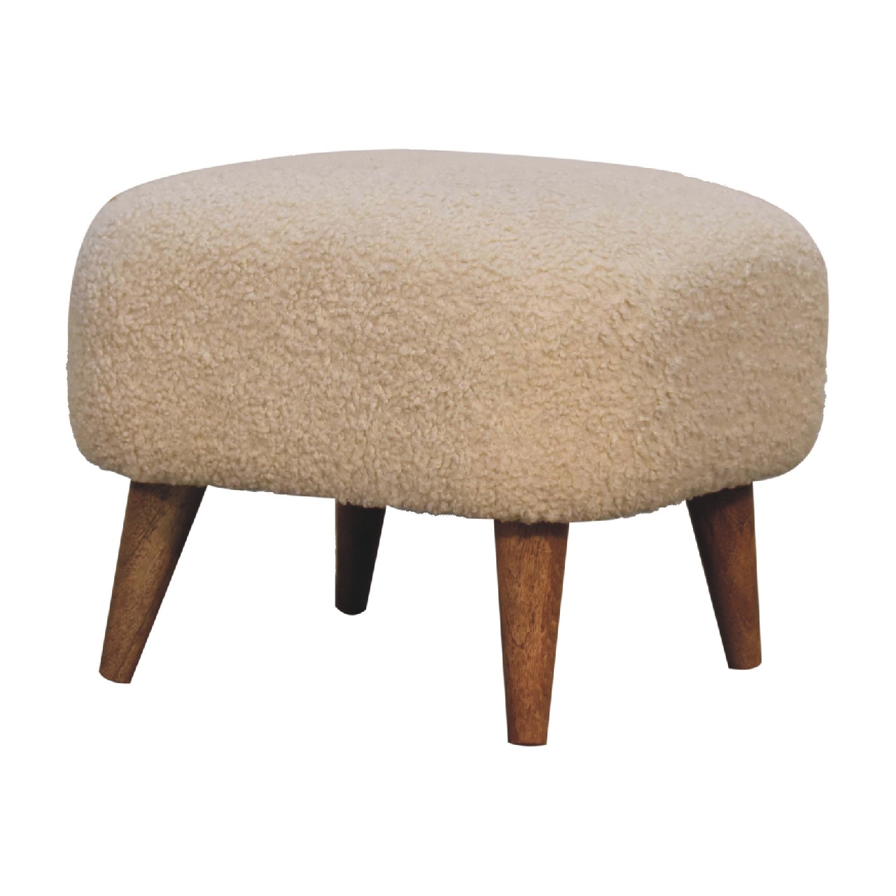 Brown Boucle Storage Bench - Nora Lane Home furniture - Solid wood, Upholstered - 19.69 x 19.69 x 9.84 in