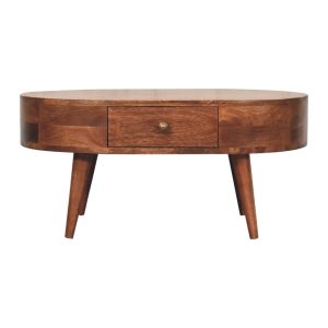 Brown Storage Coffee Table - Nora Lane Home furniture - Solid wood, Walnut finish - 33 x 21.6 x 15 in