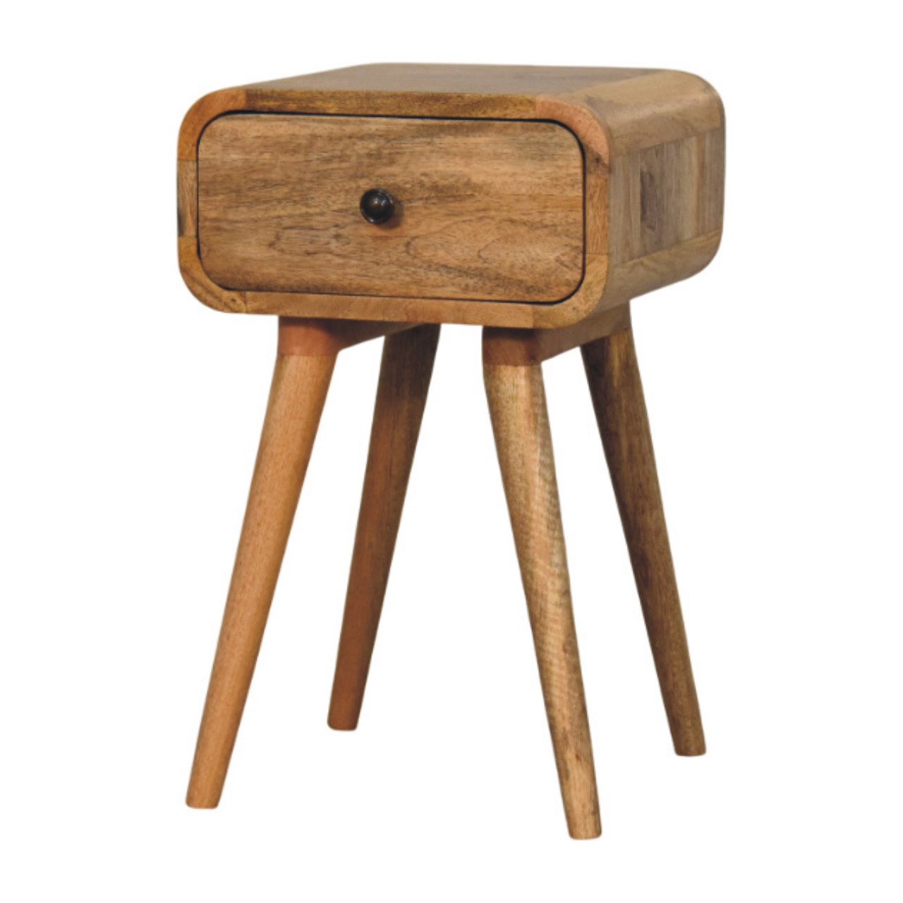 Natural Wood Storage Nightstand - Nora Lane Home furniture - Solid wood - 13.78 x 15.75 x 13.78 in