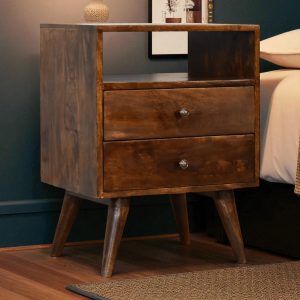 Brown Storage Cabinet - Nora Lane Home furniture - Solid wood, Metal accent - 21.65 x 17.72 x 19.69 in