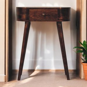 Walnut Storage Nightstand - Nora Lane Home furniture - Solid wood, Walnut finish - 13.78 x 29.53 x 16.54 in