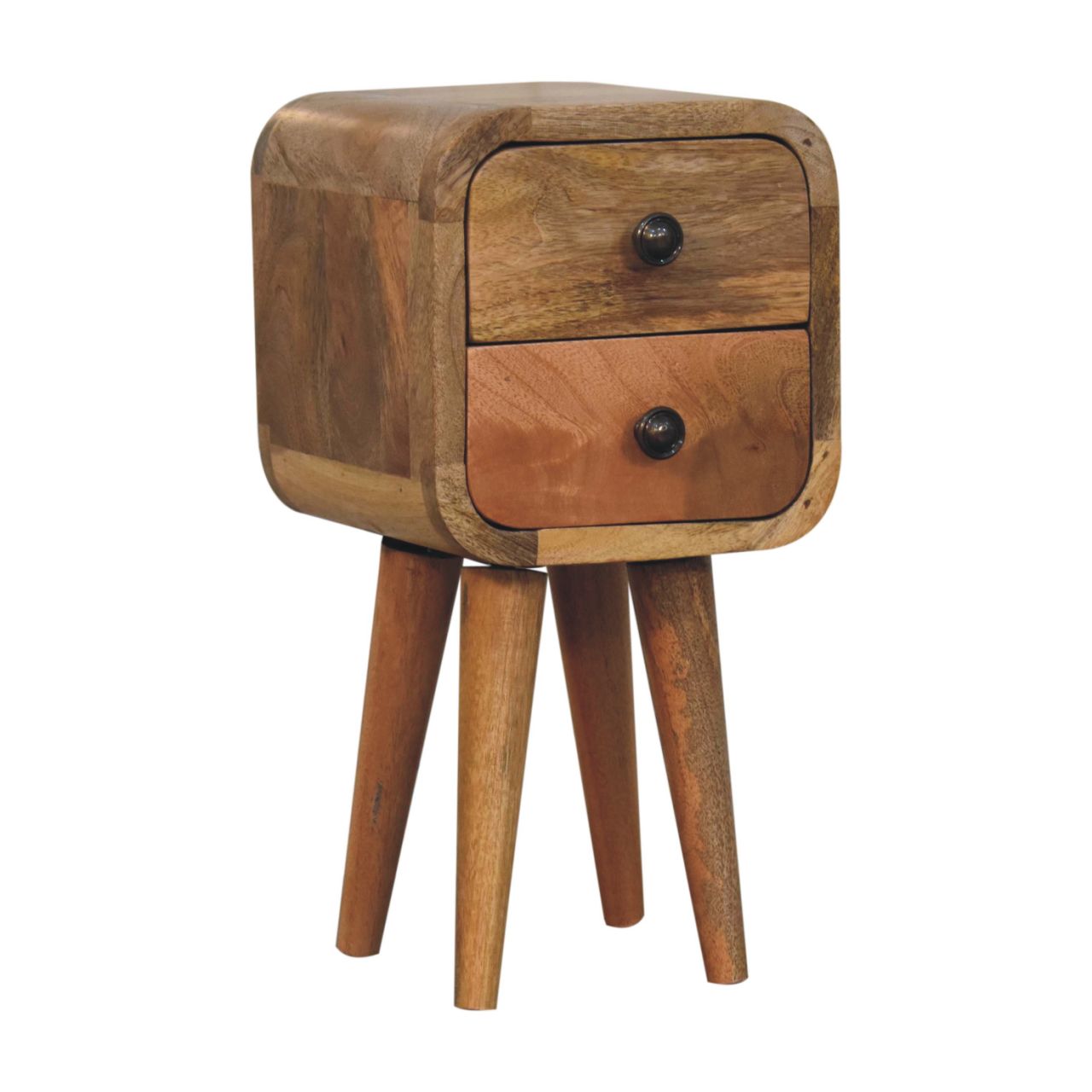 Natural Wood Storage Nightstand - Nora Lane Home furniture - Solid wood - 11.81 x 11.81 x 11.81 in