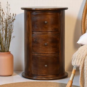 Brown Storage Cabinet - Nora Lane Home furniture - Solid wood - 17.72 x 17.72 x 26.38 in