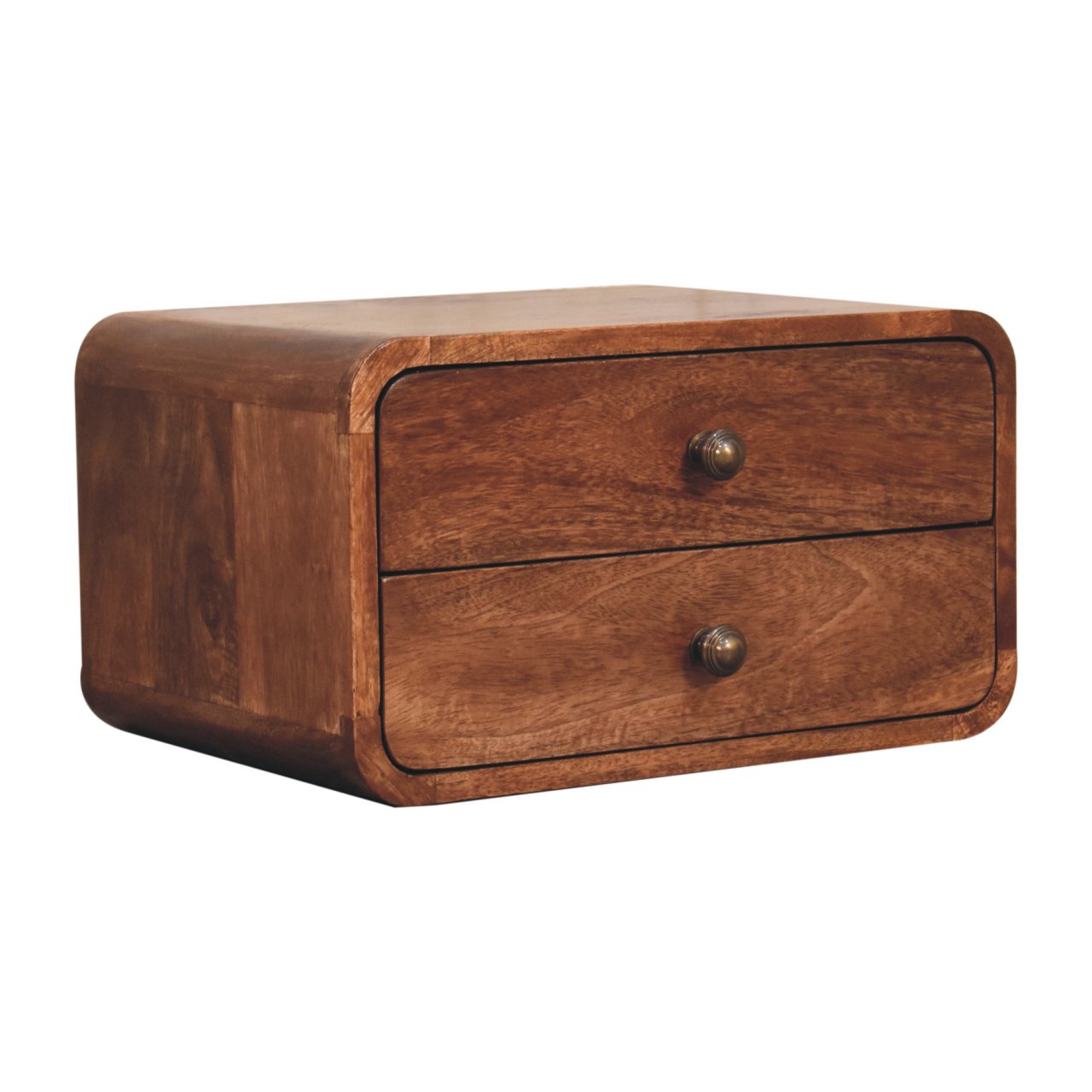 Brown Storage Floating Nightstand - Nora Lane Home furniture - Solid wood - 17.72 x 21.65 x 13.78 in