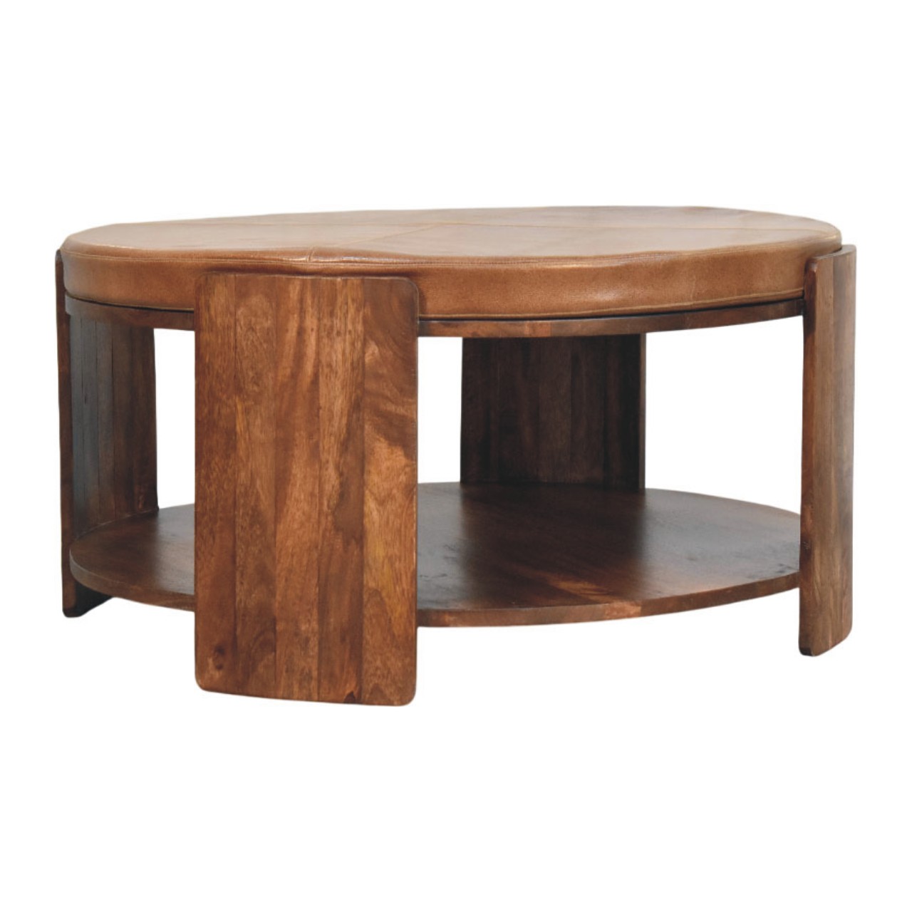 Brown Coffee Table - Nora Lane Home furniture - Solid wood - 37.4 x 37.4 x 20.47 in