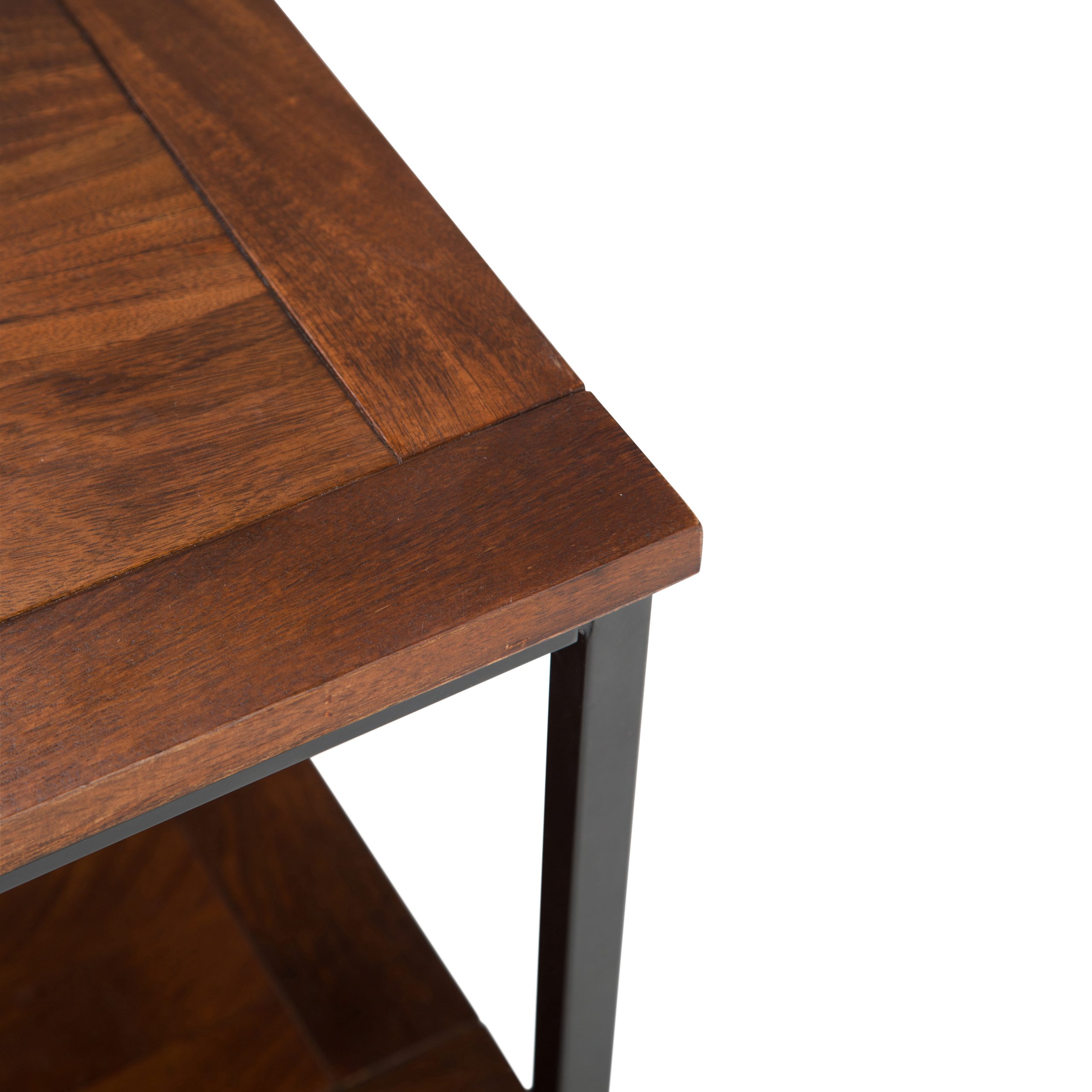 Brown Wood Tables - Nora Lane Home furniture - Solid wood, Metal accent - 27.17 x 27.17 x 12.6 in