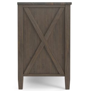 Brown Wood Storage Nightstand - Nora Lane Home furniture - Solid wood - 32.28 x 21.06 x 12.01 in