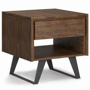 Natural Wood Wood Tables - Nora Lane Home furniture - Solid wood - 26.18 x 25.79 x 19.69 in