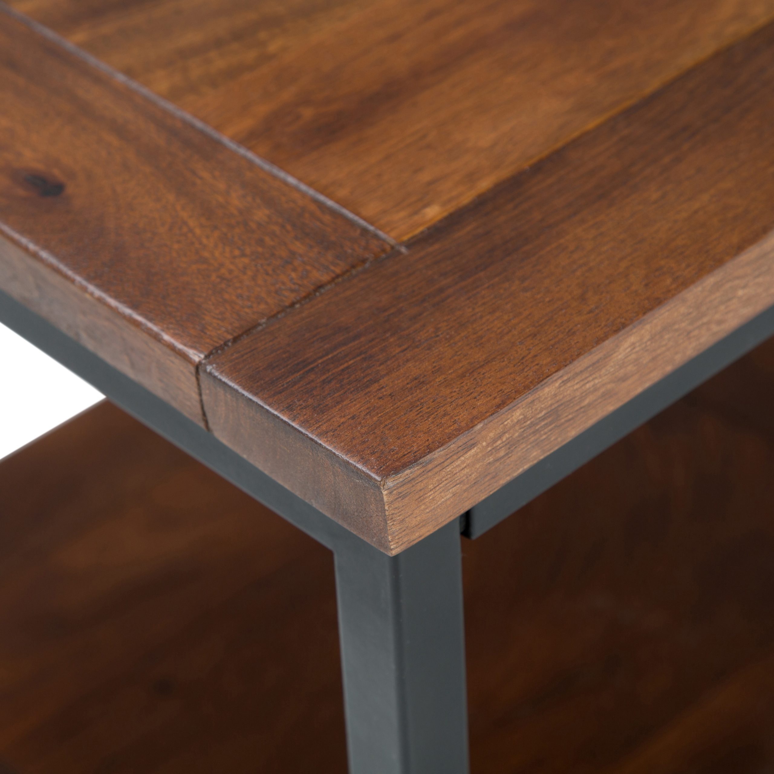 Brown Wood Tables - Nora Lane Home furniture - Solid wood, Metal accent - 27.17 x 27.17 x 12.6 in
