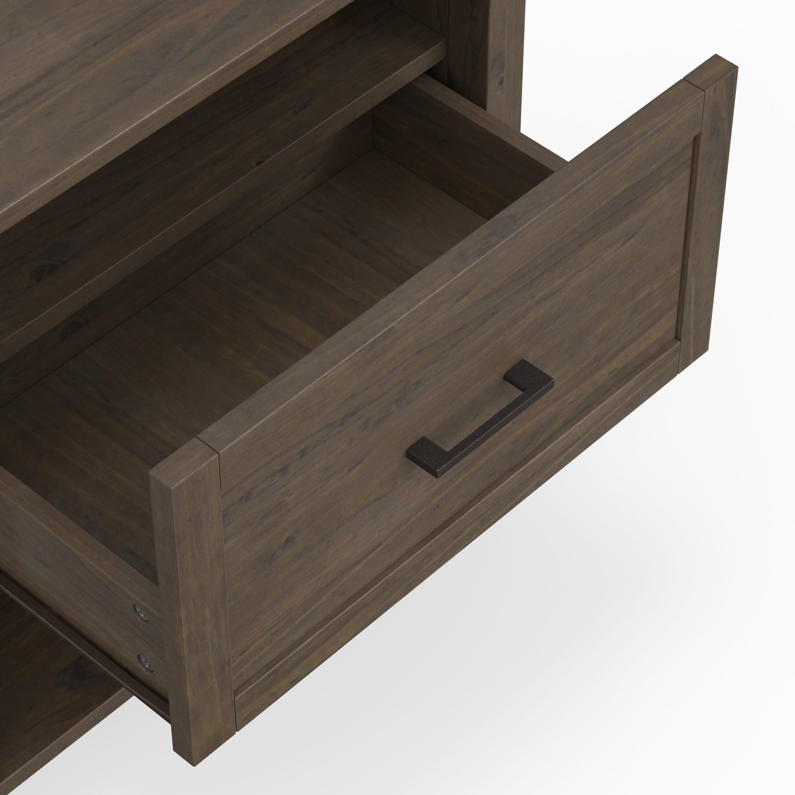 Brown Wood Storage Nightstand - Nora Lane Home furniture - Solid wood - 32.28 x 21.06 x 12.01 in