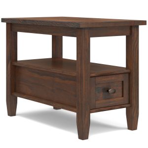 Brown Tables - Nora Lane Home furniture - Solid wood - 27.95 x 25.39 x 9.25 in