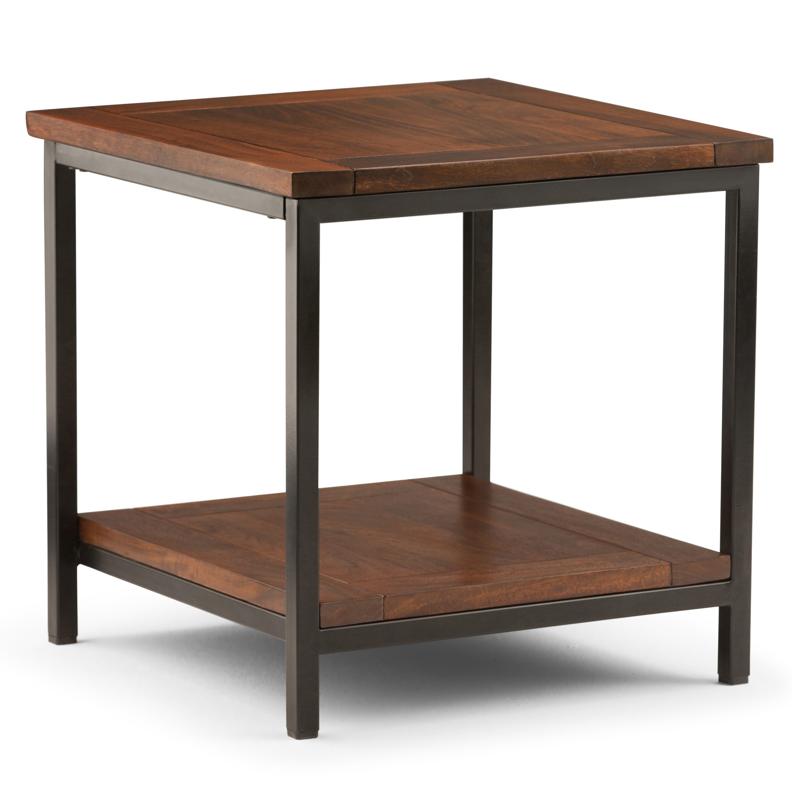 Brown Wood Tables - Nora Lane Home furniture - Solid wood, Metal accent - 27.17 x 27.17 x 12.6 in