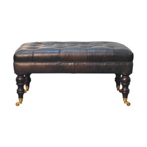 Black Solid Wood Storage Bench - Nora Lane Home furniture - Solid wood, Walnut finish - 27.56 x 39.37 x 21.65 in