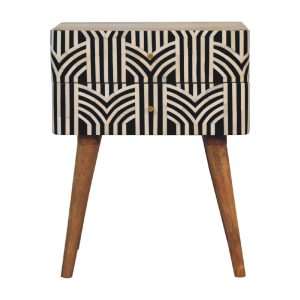 Natural Wood Storage Nightstand - Nora Lane Home furniture - Solid wood - 21.65 x 17.72 x 17.72 in
