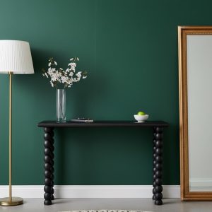 Black Solid Wood Console Table