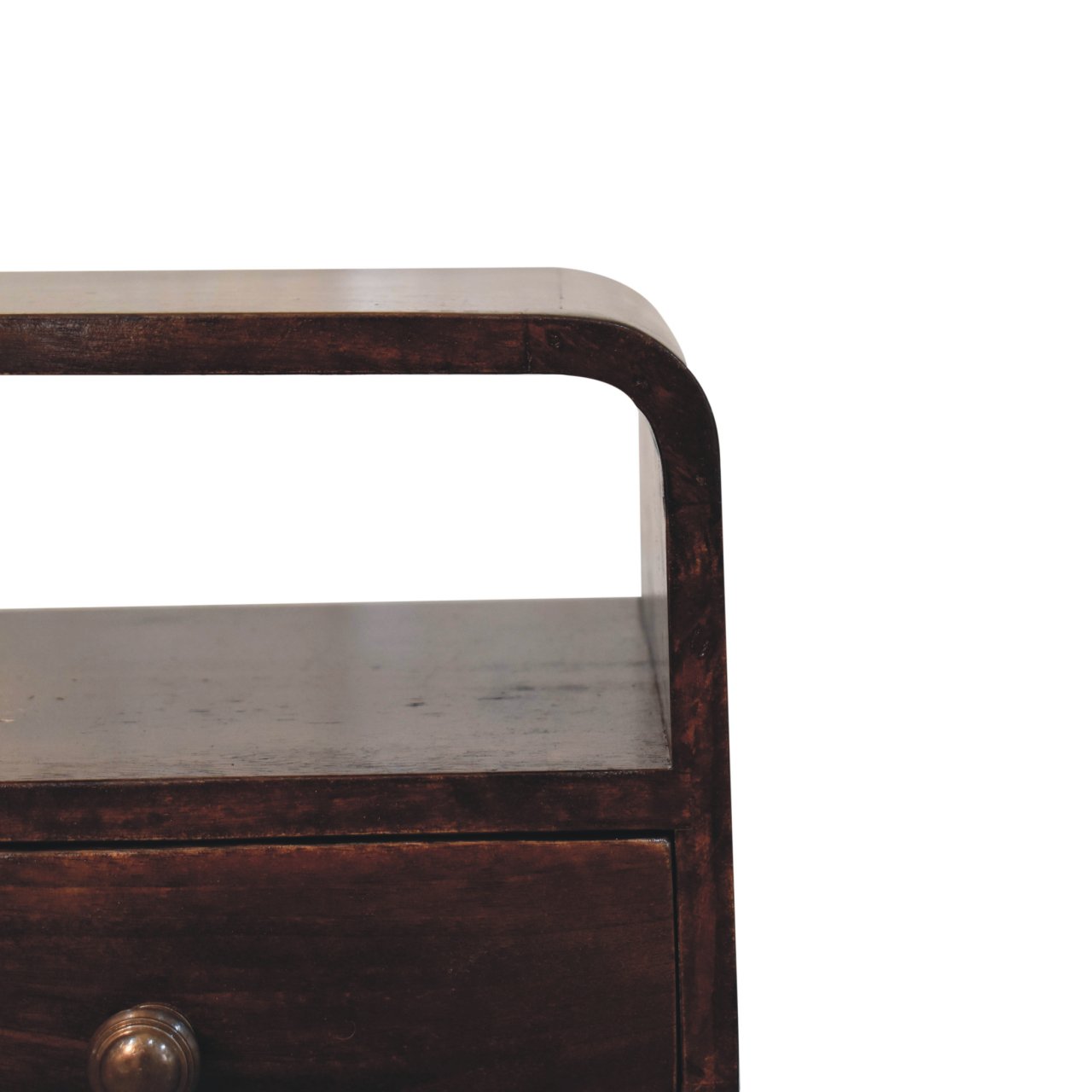 Walnut Storage Nightstand - Nora Lane Home furniture - Solid wood, Walnut finish - 15.75 x 15.75 x 13.78 in
