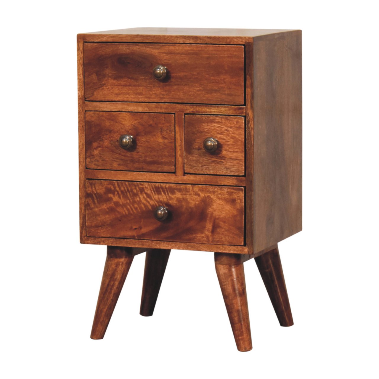 Brown Storage Nightstand - Nora Lane Home furniture - Solid wood - 14.17 x 16.54 x 18.5 in