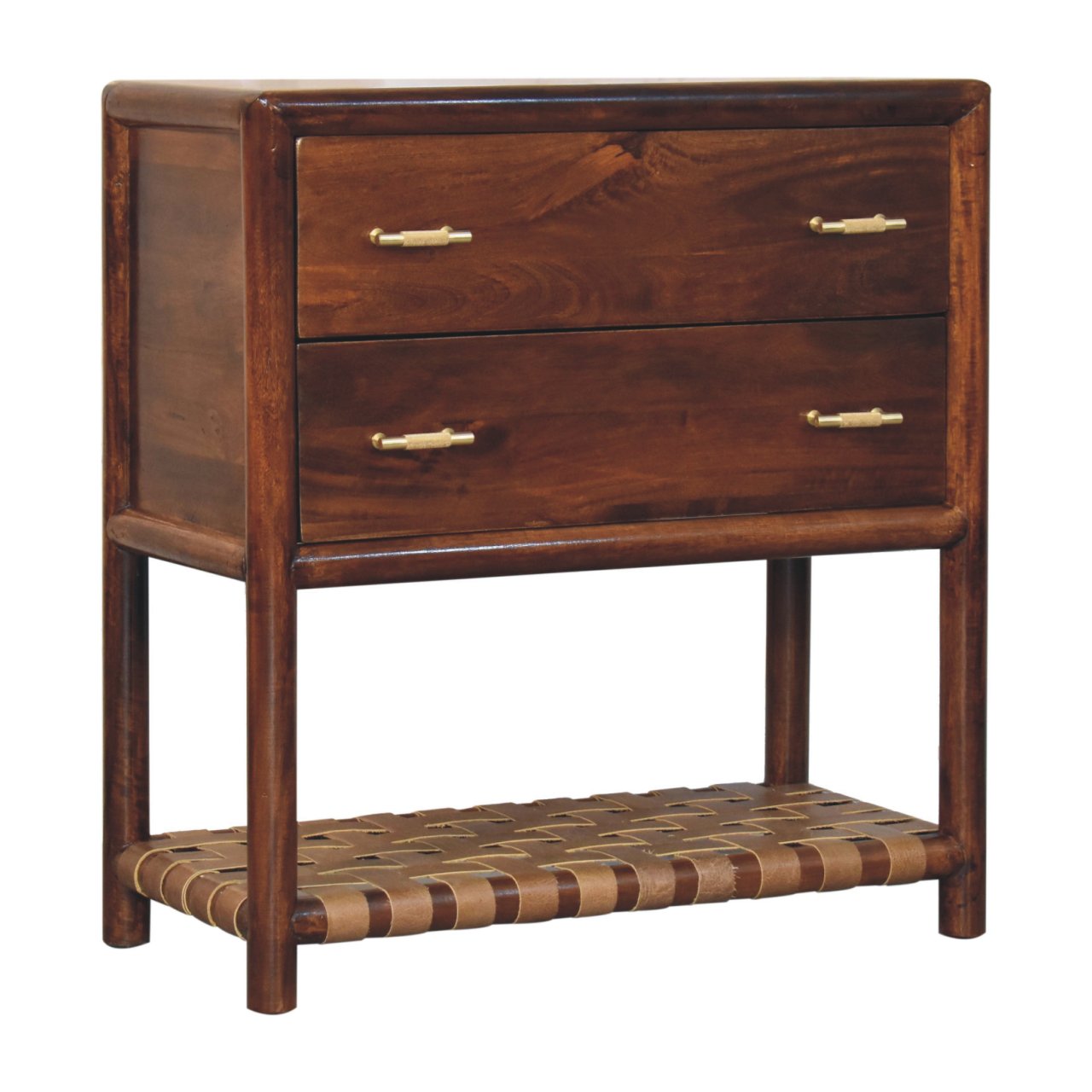 Brown Storage Nightstand - Nora Lane Home furniture - Solid wood, Metal accent - 33.46 x 17.72 x 35.43 in