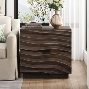 Brown Storage Living Room Sofa - Nora Lane Home furniture - Solid wood, Walnut finish - 28.74 x 18.9 x 8.27 in