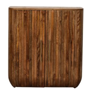 Brown Textured Storage Cabinet - Nora Lane Home furniture - Solid wood - 33.46 x 17.72 x 35.43 in