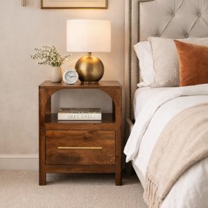 Brown Storage Nightstand