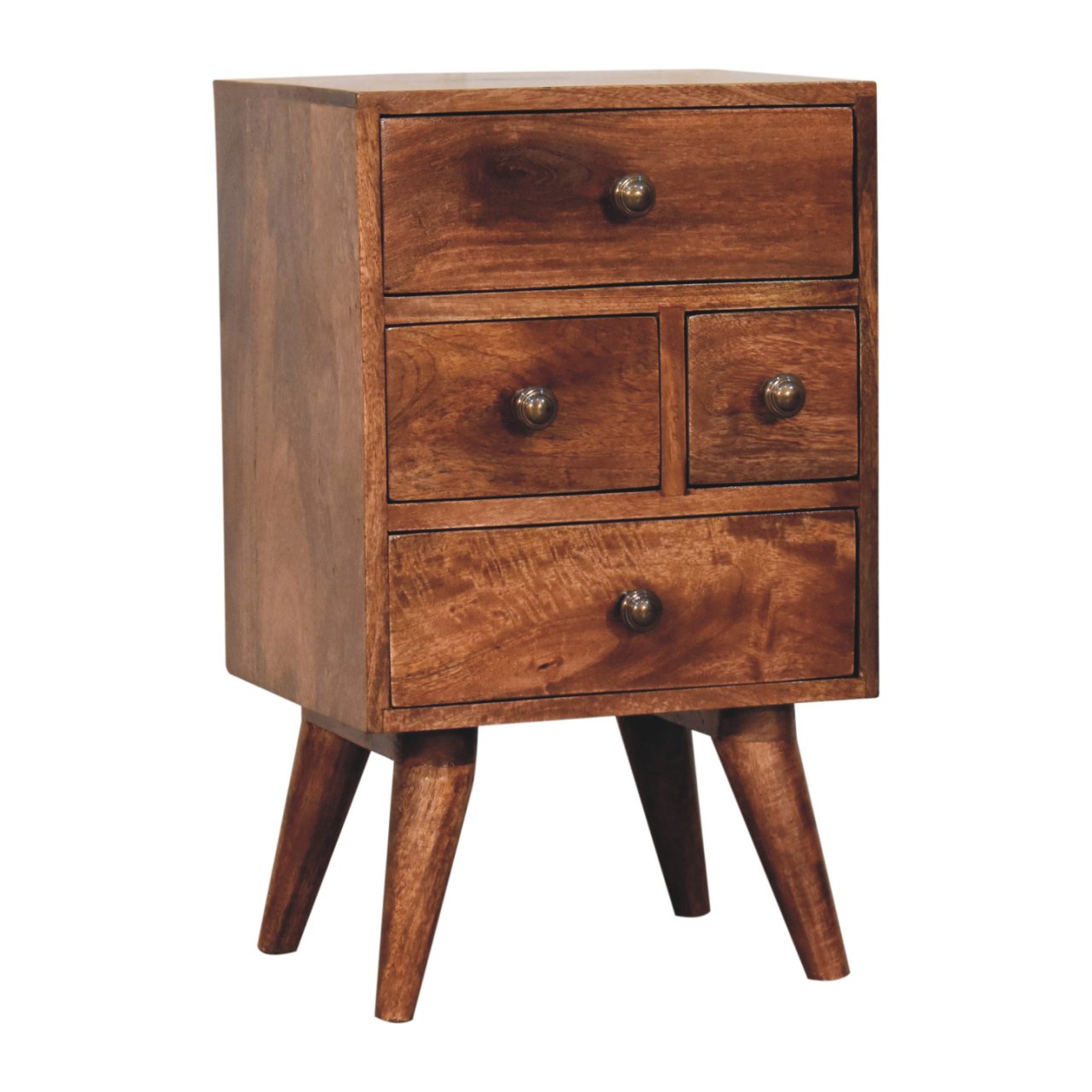 Brown Storage Nightstand - Nora Lane Home furniture - Solid wood - 14.17 x 16.54 x 18.5 in