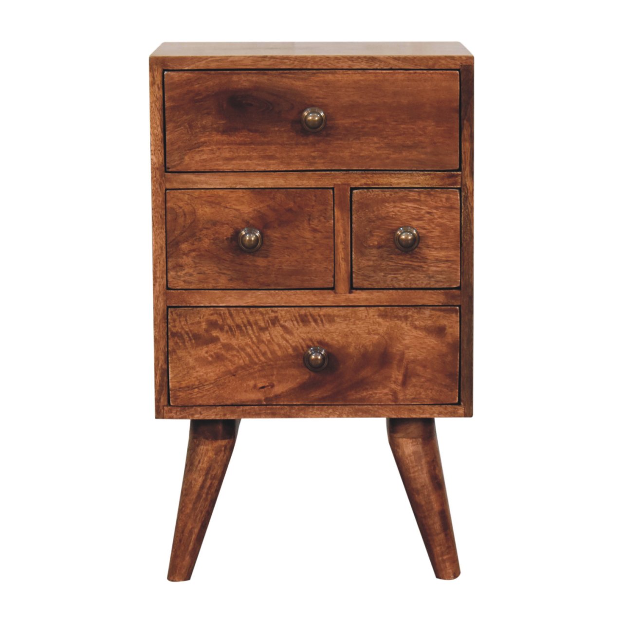 Brown Storage Nightstand - Nora Lane Home furniture - Solid wood - 14.17 x 16.54 x 18.5 in