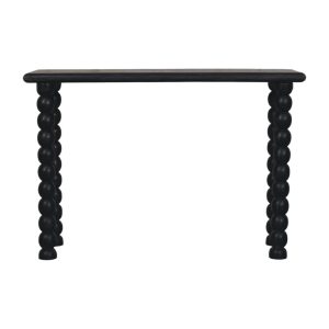 Black Solid Wood Console Table