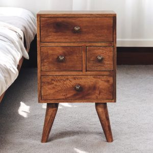 Brown Storage Nightstand