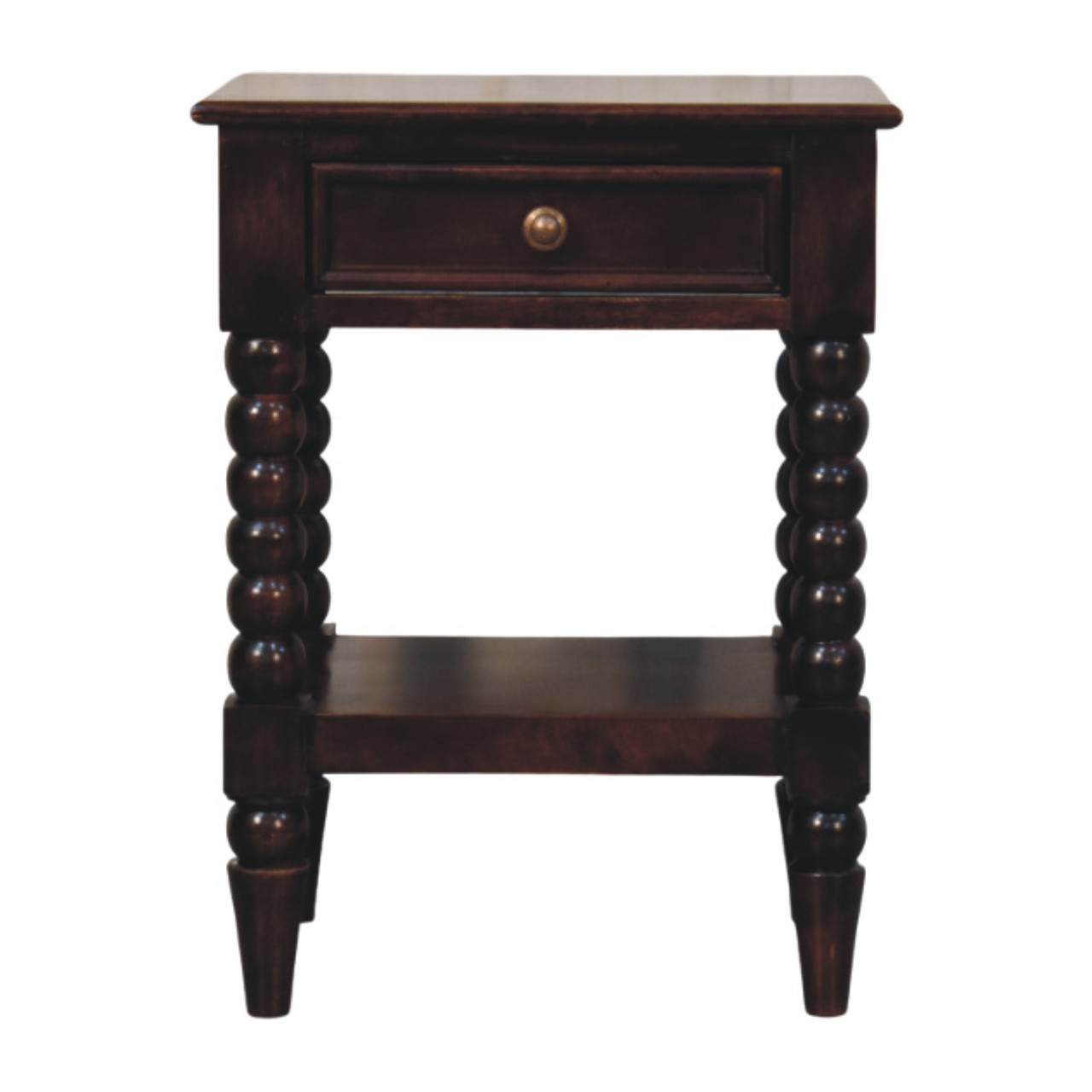 Brown Storage Nightstand - Nora Lane Home furniture - Solid wood - 17.72 x 21.65 x 27.56 in