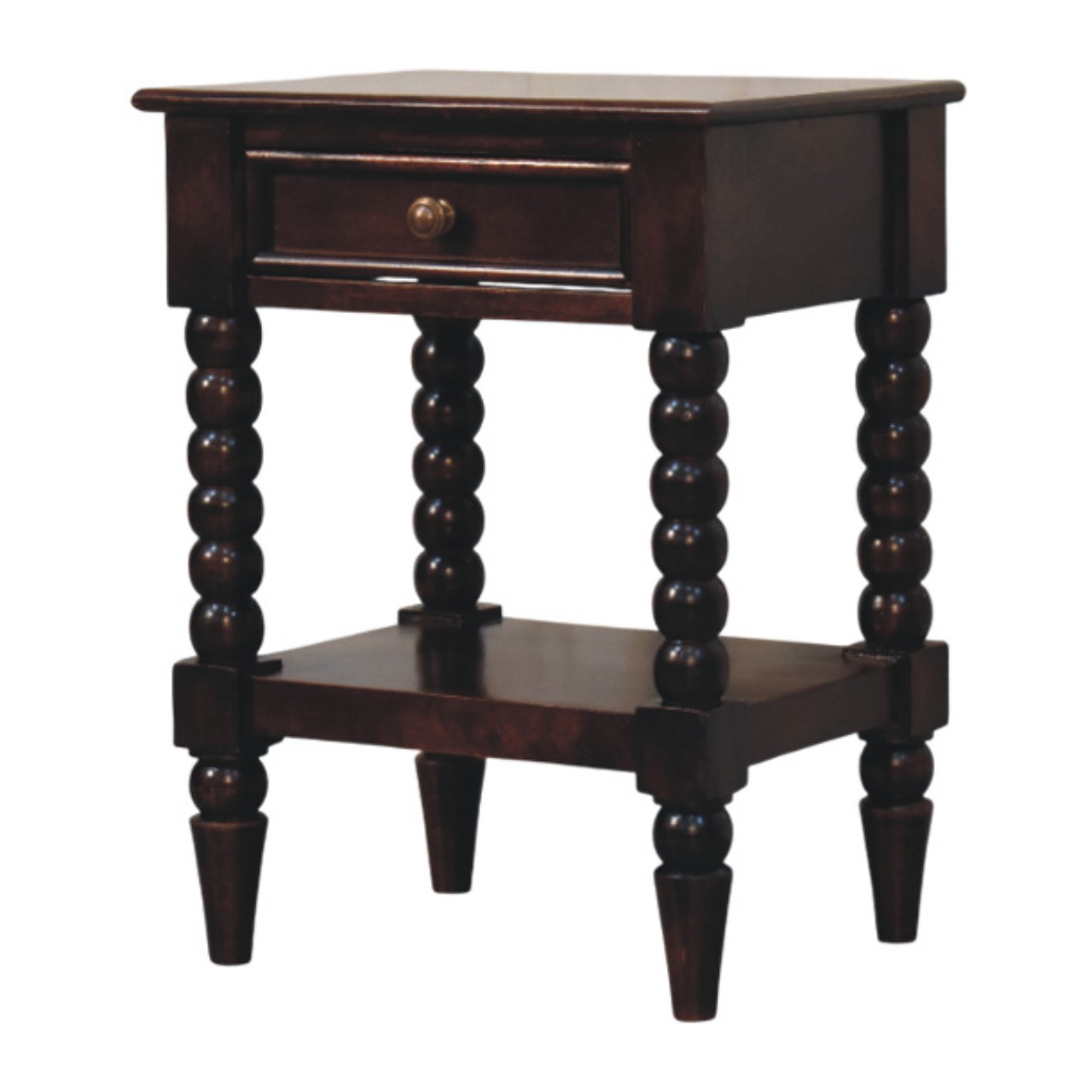 Brown Storage Nightstand - Nora Lane Home furniture - Solid wood - 17.72 x 21.65 x 27.56 in