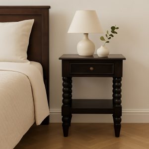 Brown Storage Nightstand